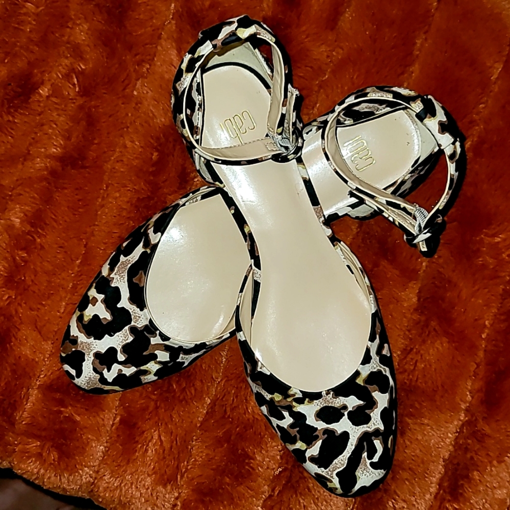 Cabi leopard kitten heels